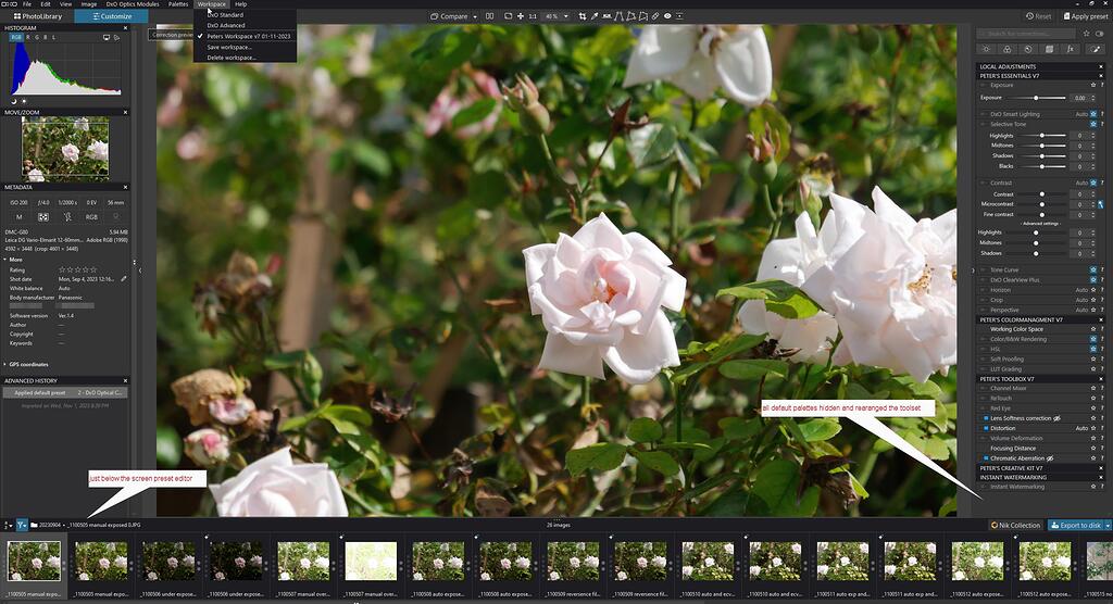 Set Up Of Personal Workspace And Initial Presets DxO PhotoLab DxO Forum