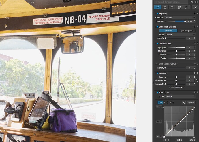 DXO +4Stops Exposure
