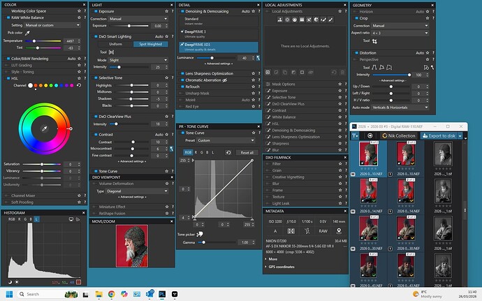 Customised workspace.