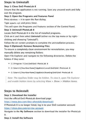 Reinstall Photolab8 on Win11