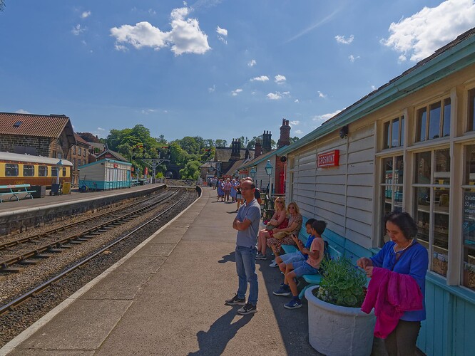 View along Grosmont railway station