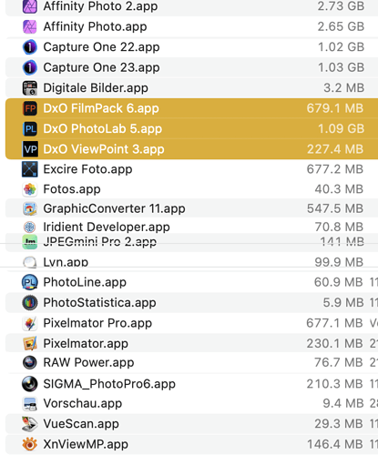 Alle Foto-Apps auf meinem Mac