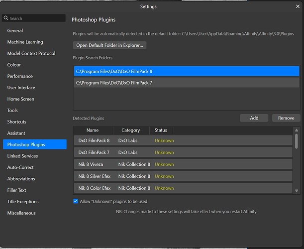 Affinity 3 Pixel Persona plugin settings 08.08.26