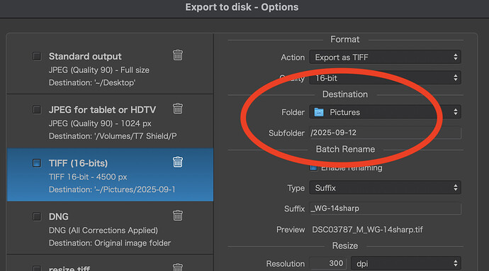 SS- Exporting to dated folders
