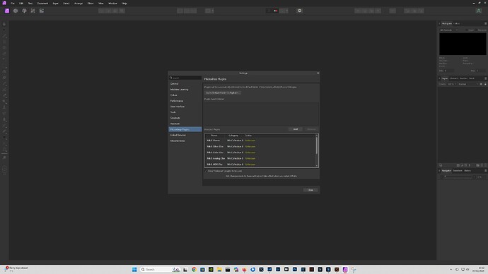 Affinity Photo 2 Settings - Photoshop Plugins - Allow Unknown plugins to be used 05.02.26