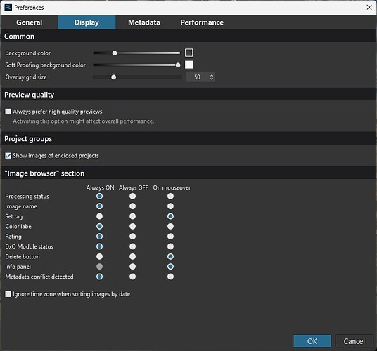PL8 Display Preferences