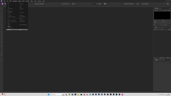Affinity Photo 2 Edit - Settings 05.02.26